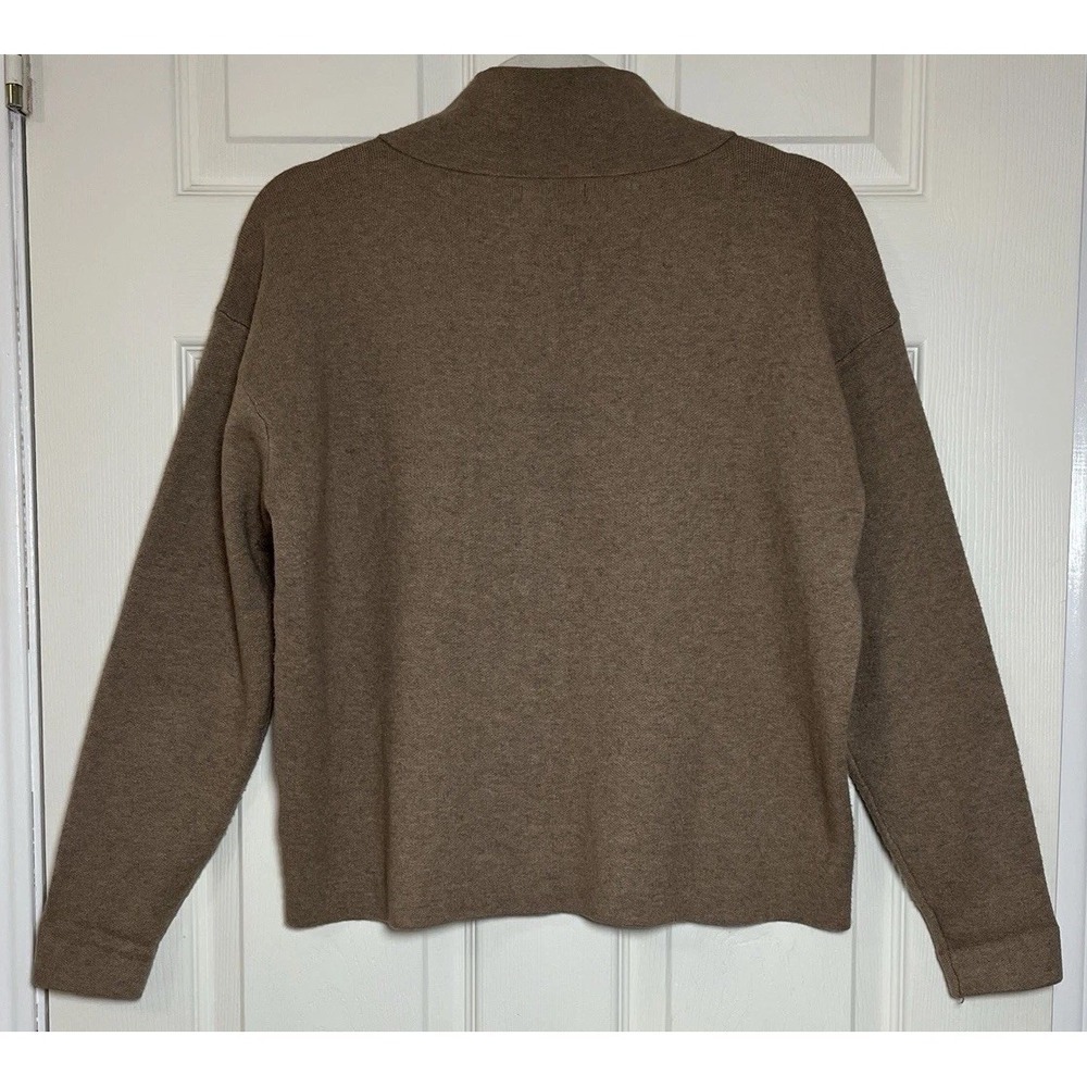 Quince Organic Cotton Turtleneck Sweater XS Brown Minimalist Capsule Luxury EUC - Picture 3 of 8